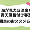 海が見える温泉＆露天風呂付き客室 関東のおすすめ５選